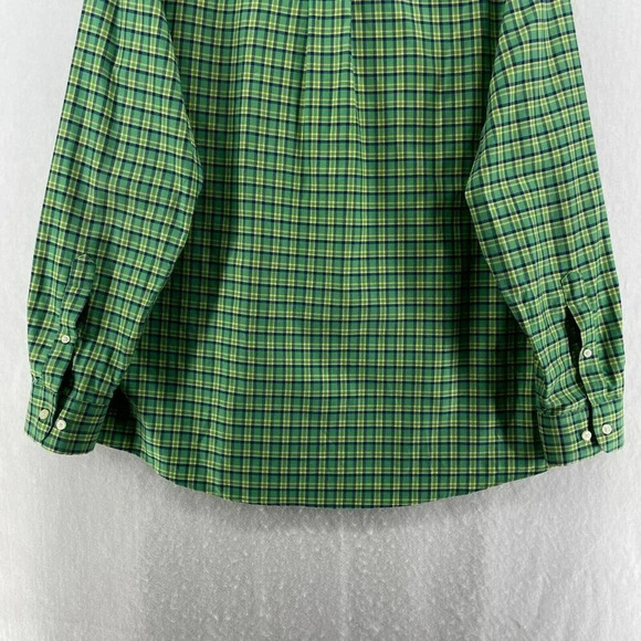 Jos. A. Bank Button-Down Shirt Men's Sz L Green Tailored Fit Plaid Collared - Picture 9 of 11